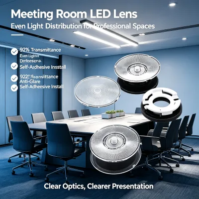 LED Convex Optic Cover for COB Spotlight Anti-Glare 92% Transparent Lens Easy Snap Fit Downlights Office Lighting
