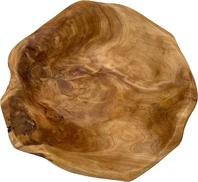 Root Carved Solid Wood Art Deco Multi-Functional Serving Tray Mixing Bowl Decor