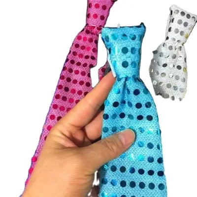Sequin Flashing Tie LED Necktie Flashing Tie Party Light up Tie for Performance