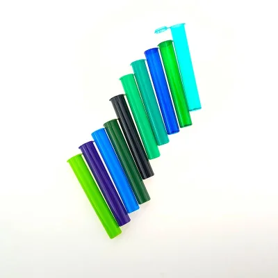 Pop Top Tube Container Child Resistant 98mm 116mm 120mm Colorful Plastic Tubes