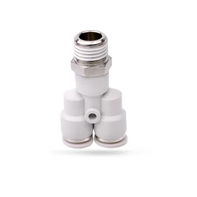 Pneumatic Parts Quick Connector Tube Union Y Type Thread Push in Air Fitting