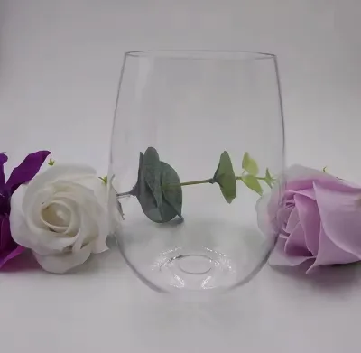 Plastic Wine Glasses Shatterproof Wine Glasses Customizable Pattern Plastic Red Wine Glasses