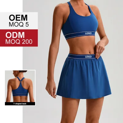 3031 Women's Golf Tennis Skirt Set With Pockets Anti-Chafing Badminton Outdoor Running Yoga Fitness Outfit