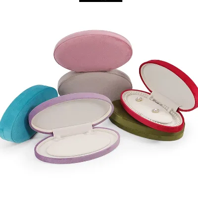 Factory Custom Pearl Velvet Box Earring Necklace Bracelet Jewelry Box