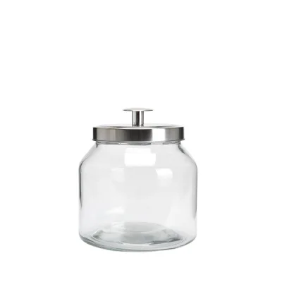 Empty Transparent Large Glass Canning Candy Food Cookie Storage Jars with Airtight Seal Lid