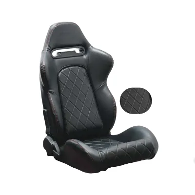 Series Universal Reclinable Black PVC Carbon Look Leather Bucket Racing Seats