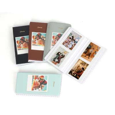Caiul 64-Pocket 5-Inch PU Cover PP Inner Waterproof Photo Album with 64 Pockets for Wide Use W210/W300/W400