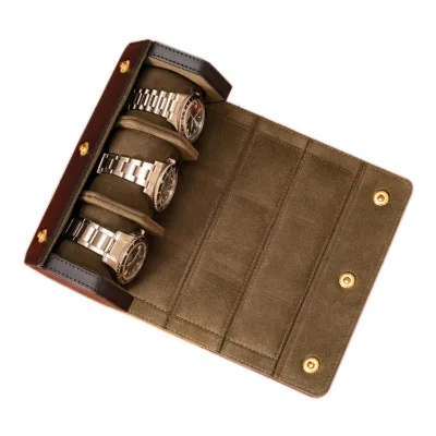 Classic Genuine Single Pack Watch Roll with PU Leather