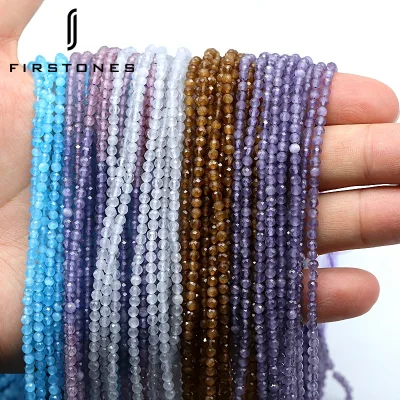 Wholesale 4mm Faceted Cat's Eyes Stone Natural Loose Beads Hole Gemstones Accessories for Bracelet