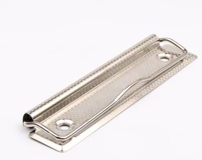 Super Quality 100mm Metal Folding Clipboard Clip Rubber Corner Metal Wire Bright Nickel Finish Environmental Electroplating