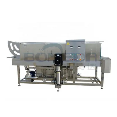 Automatic Bin Washer Plastic Bin Crate Washing Machine Vegetable Plastic Crate Washing Stainless Steel Machine