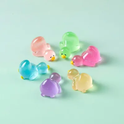 Creative Cute Resin Hand-painted Night Light Lazy Duckling DIY Decoration Blind Bag Accessories Micro Landscape Desktop Small