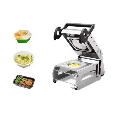 Sealer Manual Press Mini Desktop Plastic Tray Stainless Steel Container Meat Food Sealing Machines Electric Lunch Box Sealer