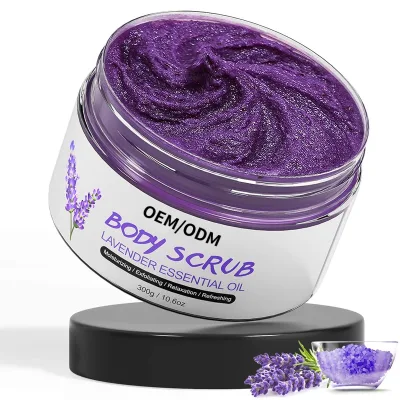 Exfoliator Deep Cleansing Moisturizing Skin Natural Exfoliating Organic Pink Shea Butter Amethyst Lavender Salt Sugar Body Scrub