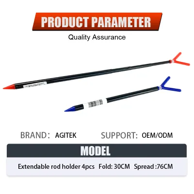 Outdoor Adjustable PP + Iron Fishing Rod Holder Portable Telescopic River Bank Stand Stick Fishing Accessories