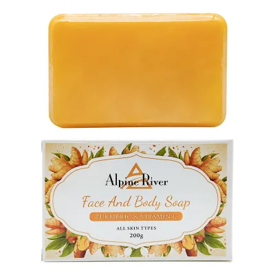 LANORIENT Turmeric Soap,Vitamin C Soap,Brightening,Radiant Glow, Lather, Skin Care, Fades Dark Spots,Private Label Skincare