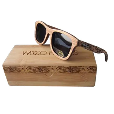Handmade Natural Wood and bamboo engraved design Sunglasses for man and woman