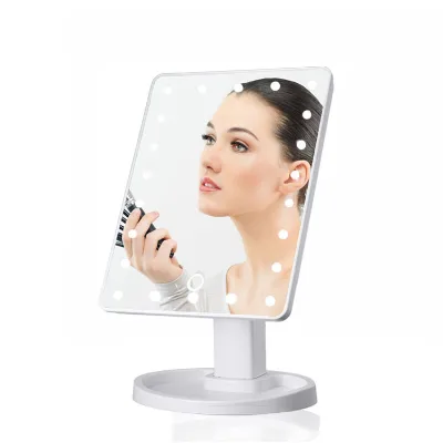 Hot Sale 360 Degree Rotation Makeup Mirrors Desktop Small Portable Dressing Pink Princess Mirror Beauty Cosmetic Vanity Mirror