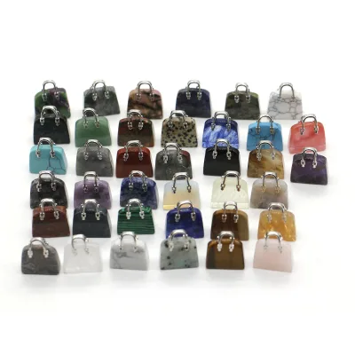 Keychain Ornament Charm Accessories Wholesale Natural Gem Pendant Energy Healing Cute Mini Crystal Bag Pendants