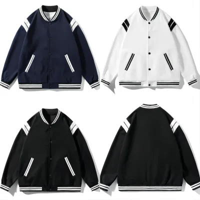 2024 Winter Customizable Blank Basic Trendy Casual Quality College Style Varsity Jacket for Men