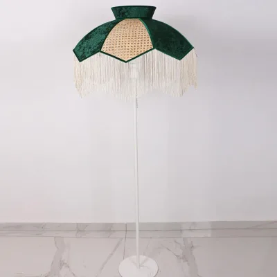 Modern Pastoral Design Tassel Yurt Floor Lamp, Dining Room, bar Counter, Bedroom, Homestay, Hotel, Showroom Lighting Fixture