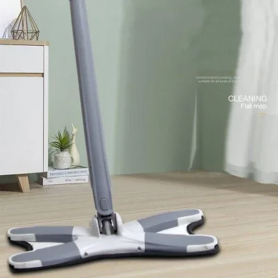 X Type Magic Long Handle Spin Microfiber Eco-Friendly Floor Cleaning Mop for Bathroom & Office Use