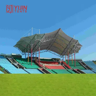 Hotsale Gym Tensile Fabric Grandstand Bleacher Architectural Membrane Structure Canopy Engineering
