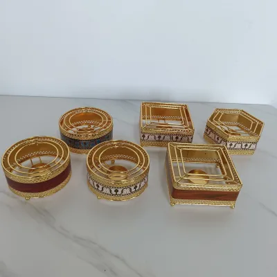 Decorative Accessories Gold Candle Holders Iron Plate Candlesticks Small Candle Stand Metal Tealight Candle Holder Rack