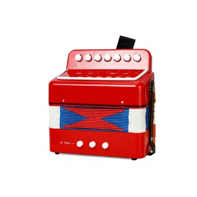 Customized Processing 7-Key Accordion Cross-Border Children's Beginner Educational Mini Christmas Toy Organ Color Box Packaging