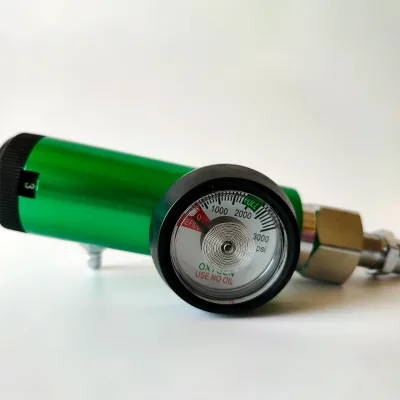 CGA540 Oxygen Flow Regulator With Pressure Gauge for Oxygen Cylinder and Ozone Generator