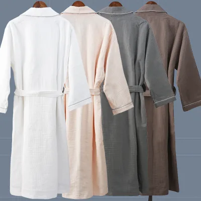 Bathrobes Women Custom Embroidered Logo Free Sample Wholesale Best Price Spa Waffle Bathrobe Set