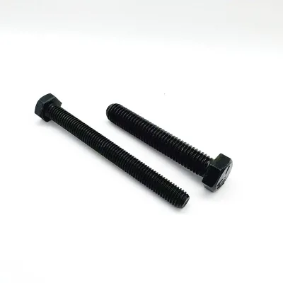 Black Steel Hexagon Bolts M10 M12 M13 Fasteners American Hexagon Half-tooth Bolt