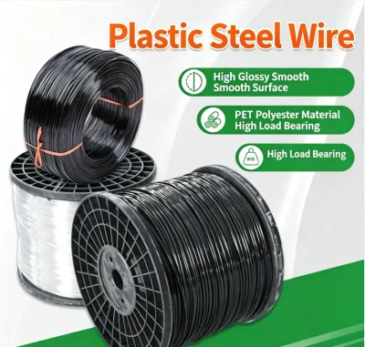 Manufacturer Wholesale Support Screen Line Greenhouse Specific PET High-strength Strong Thickening Plastic Steel Wire