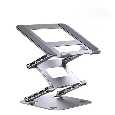 Heightening Heat Dissipation Waterproof Ergonomic Carbon Steel Three Layer Laptop Tablet Stand Adjustable Foldable Portable