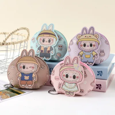 Lovely Cartoon Doll Keychain Anti-Lost Earphone Coin Bags Key Chain Accessories Promotional Gifts Wholesale Keyrings Wallet