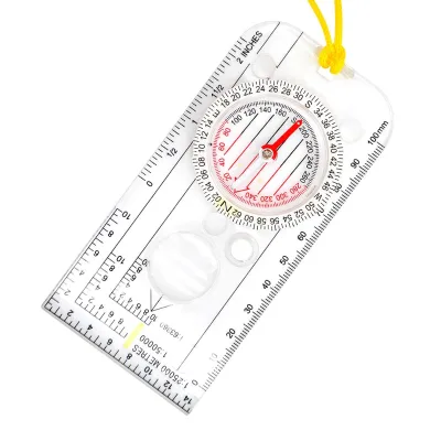 Gelsonlab HS-DC40-3 Compass Navigation Explorer Magnetic Compass for Expedition Map Reading,Lightweight Map Ruler