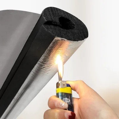 High Quality Insulation Heat Resistant Customized Industrial Use Rubber Foam Pipe With Aluminum Foil