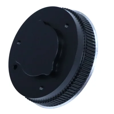 Custom CNC Turning Knob Aluminum Knurled Adjustment Handwheel Black Anodized Mechanical Knob