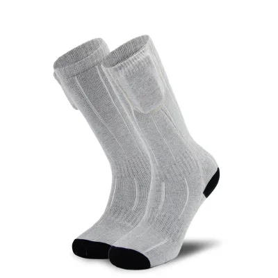 2022 Sock Thick Winter Outdoor Ski Rechargeable Battery Heated Hiking Cozy Crew Socks Knitted Technics