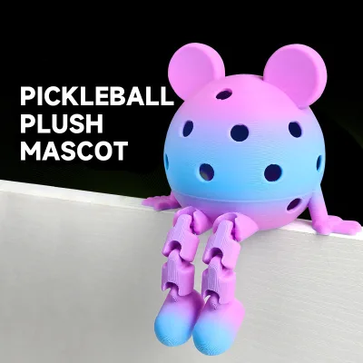 2026 New High Quality DINGZUO for Ball Pet Keychain Backpack Charm Sports Gift 3D Edgeless Honeycomb Entertainment Pickleball
