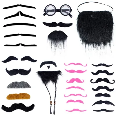 Hot Funny Beards Artificial Black Mustaches Cosplay Costume Accessories for Sale