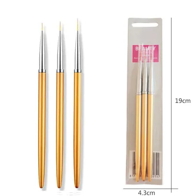 Hot-selling Set of Three Nail Art Line Pens Nail Art Pen Support Customization Line Dot Flower Colordrawing Needle