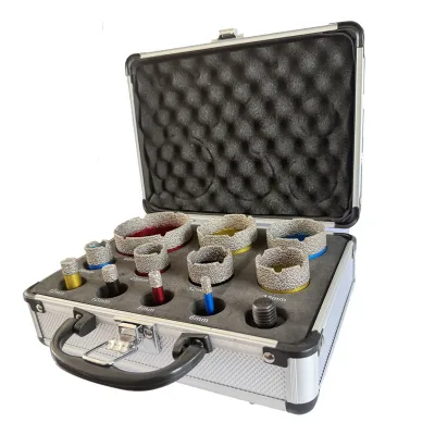 M14 Colorful Diamond+Steel Marble Drill Bits Set China Factory Cross Head Glass Ceramic Hole Saw