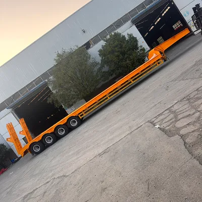 Best Price Muti-axle Lowbed Trailer 75ton Gooseneck Extendable Lowbed Semi Trailer for Algeria Market