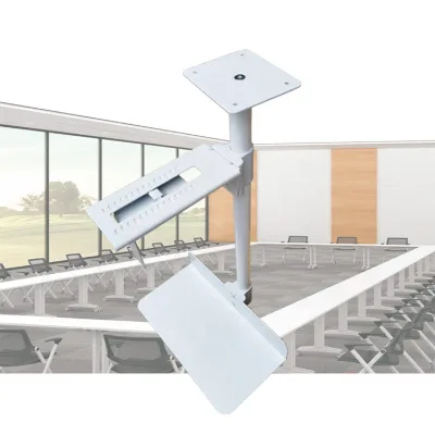 White Under Desk Metal Adjustable Hanging Computer Case Holder PC Mount for Most Computer Cases