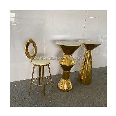 Made to Order Stainless Steel Gold Luxury Cake Table for Wedding