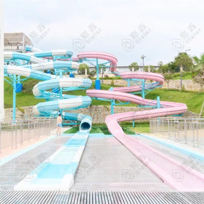 L-RTM FRP Family Water Slide Supplier Residential Commercial Pool Slide Indoor Water Slide Park Summer Water Play Equipment