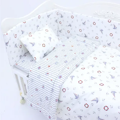 Wholesale Eco-friendly Soft Baby Comforter Animal Printing Crib Cotton Blanket Throw Baby Bedding Set