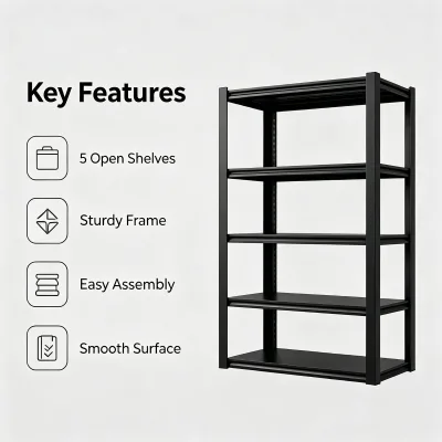 Reliable Customizable Steel Shelving Steel Shelving Racks Modular Design for Supermarket Back Area Industrial Material Storage