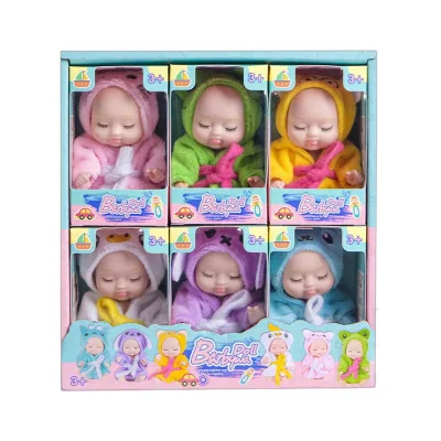 Top Selling Sleeping Baby Doll Cartoon Simulation Rebirth Angel Baby Bionic Comfort Doll Accessories Girl Toy for Kid
